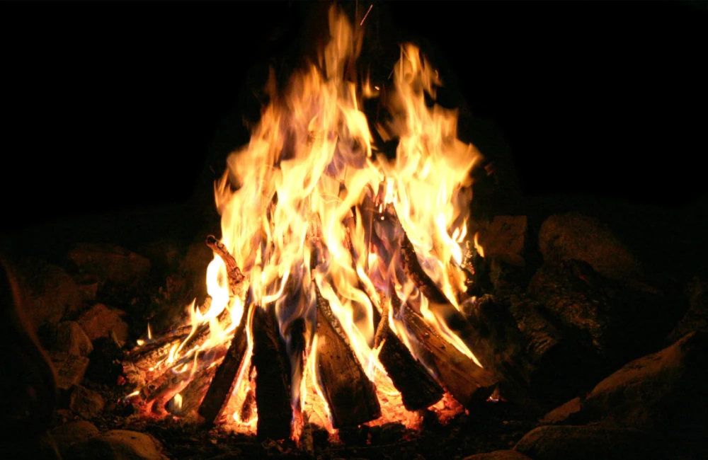feu bois braise flamme