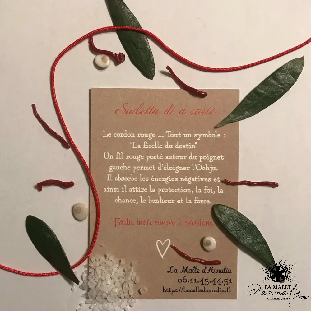 lamalledannalia bracelet fil rouge ficelle du destin porte bonheur cordon