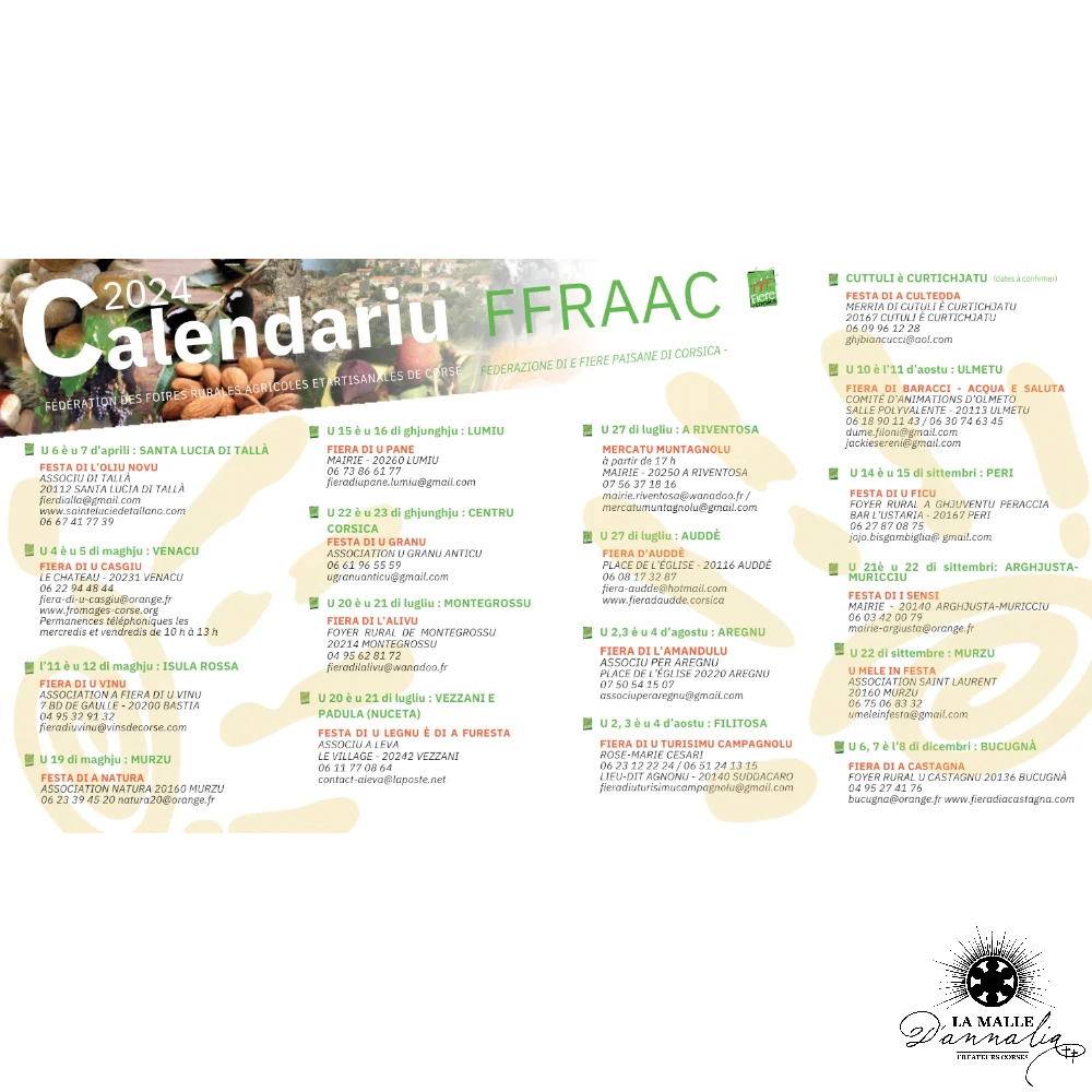 ffracc calendrier foires corse