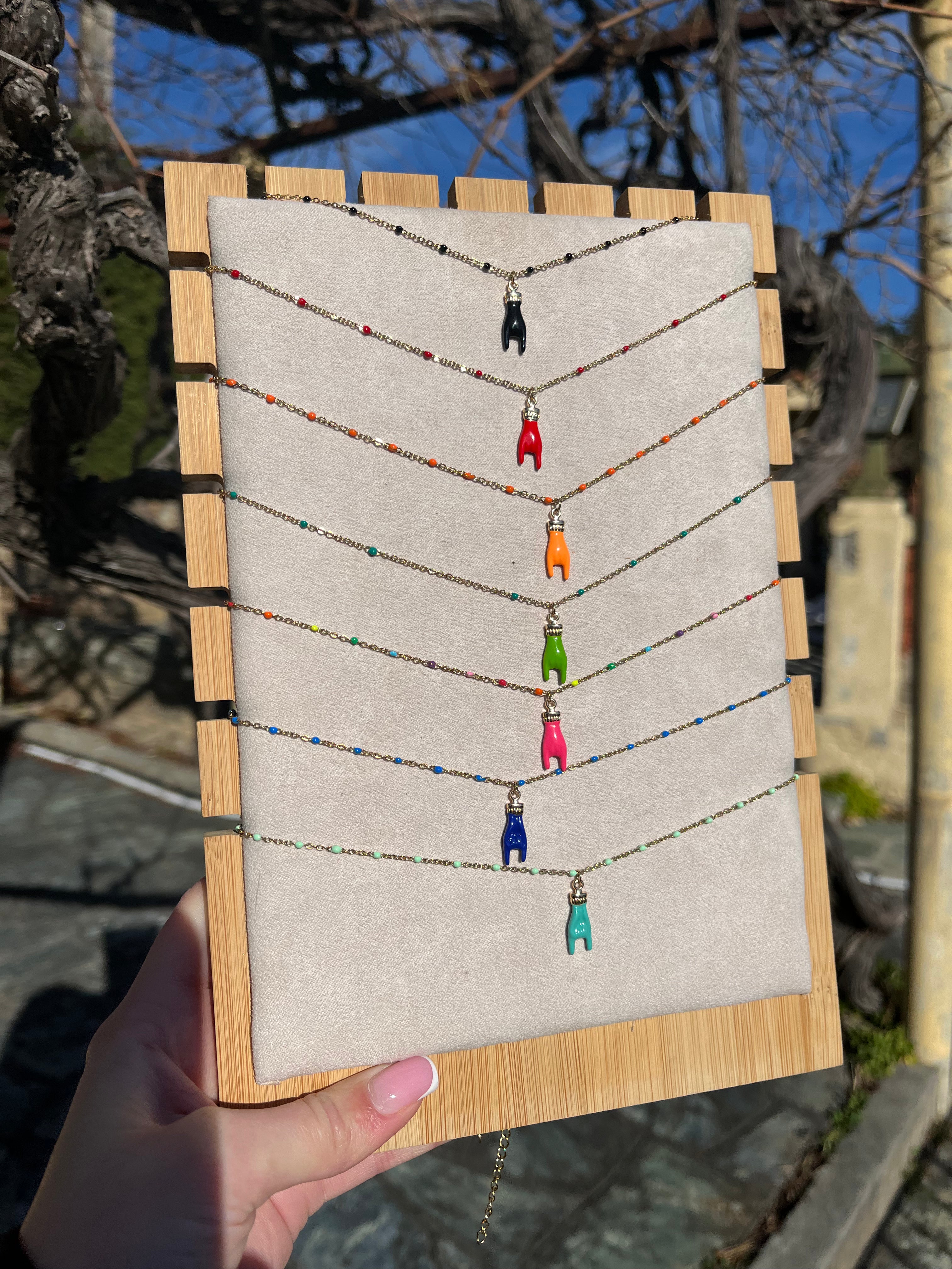 Collection Collier Corne Éloignez le Mauvais Œil avec Style
