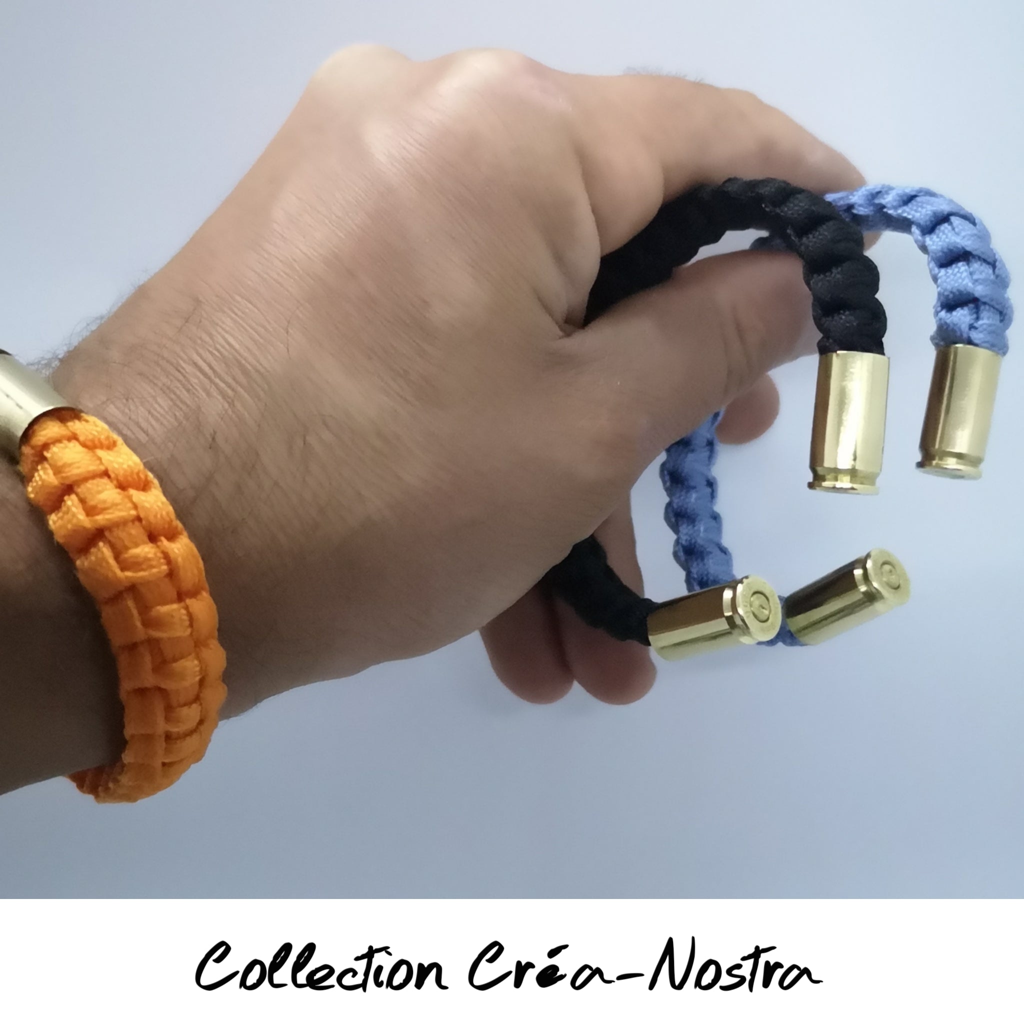 Collection Bracelet Homme douille de revolver et douille de chasse faits à Bastia