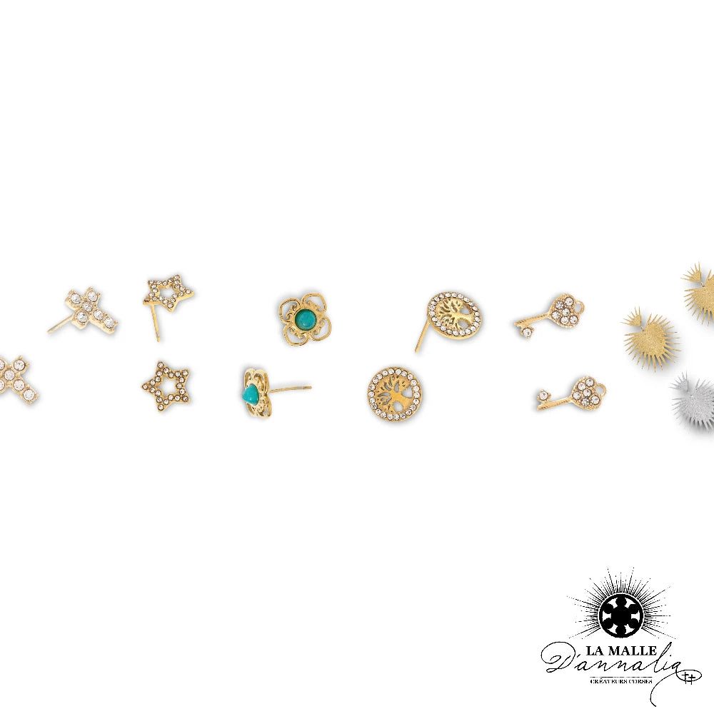 lamalledannalia-puce-acier-inoxydable-dore-strass-arbre-vie-cle-etoile-soleil