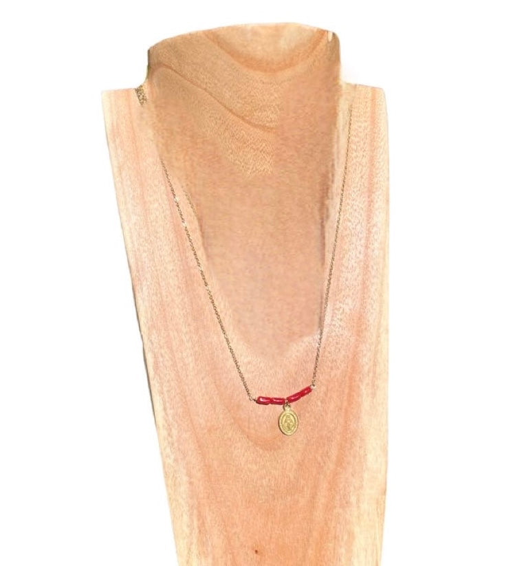 Collier corail tube