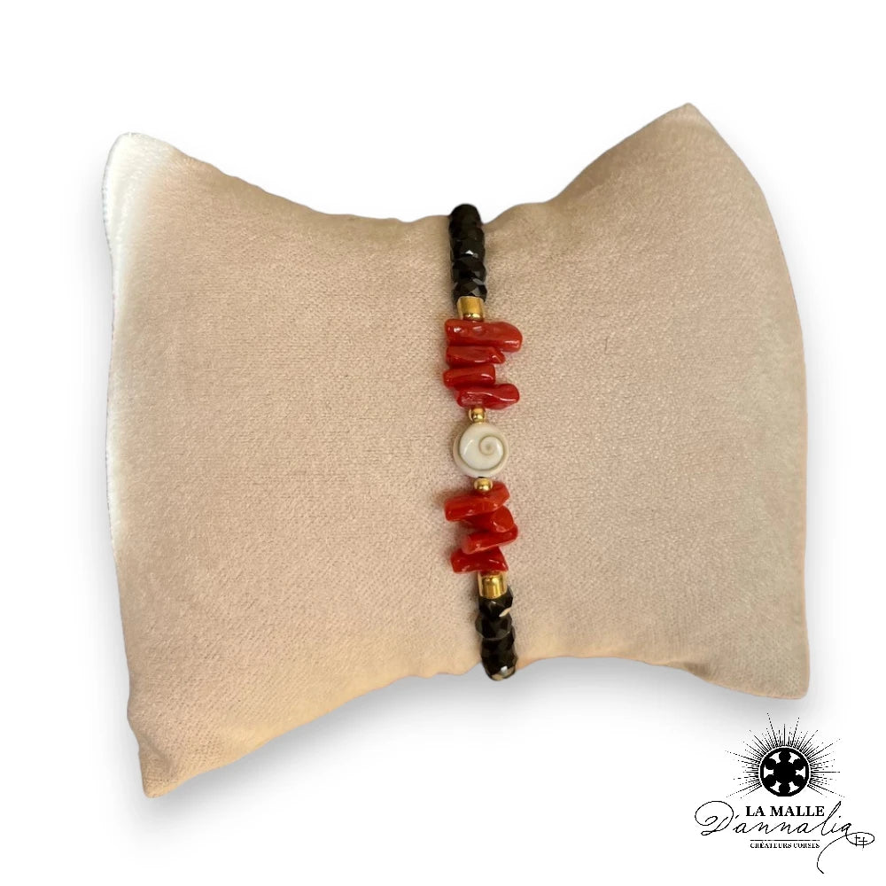 Braceletcorail-chrystal-oeildesaintlucie-corail-veritable-lamalledannalia