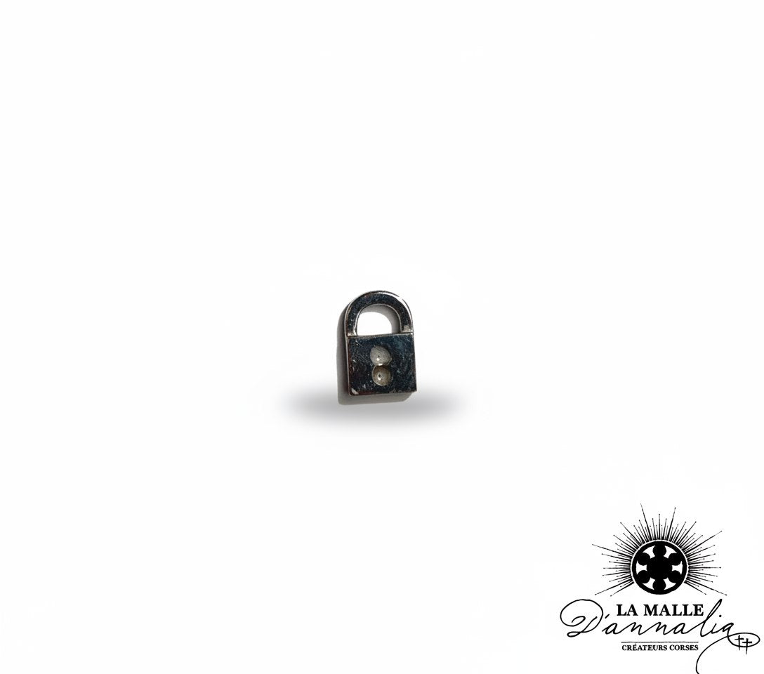 pendentif cadenas en métal argenté de 0,8 cm pour bijoux lamalledannalia
