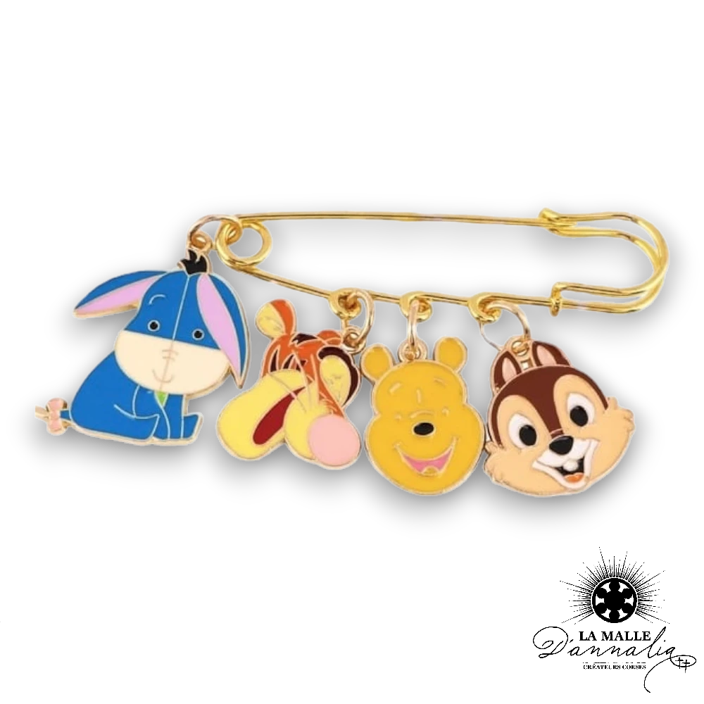 Broche bijou dessin animé personnages préférés des enfants Miel et compagnie