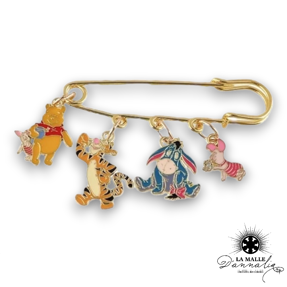 Broche bijou epingle dessin anime ourson peluche enfant lamalledannalia