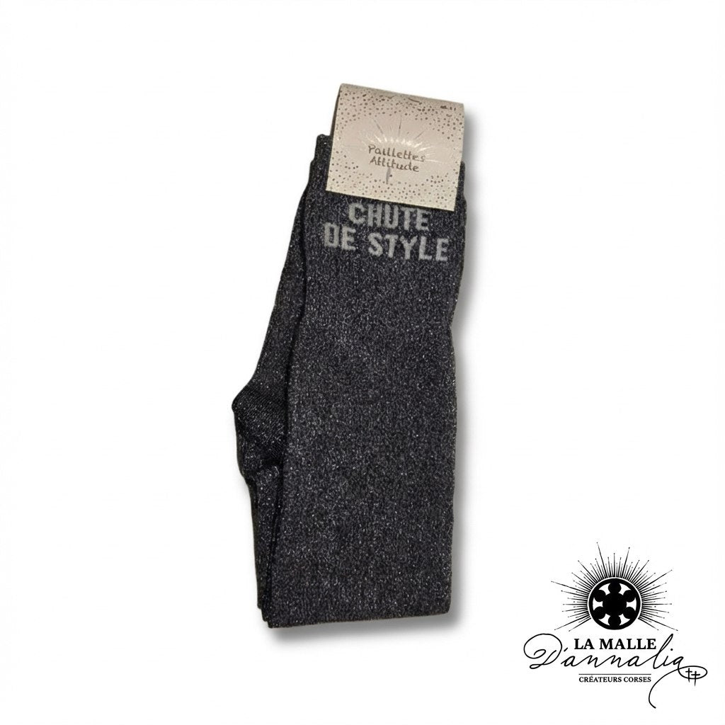 Chaussettes-pailletees-grises-message-chute-de-style-lamalledannalia