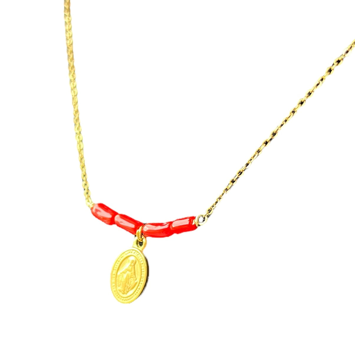 Collier corail tube