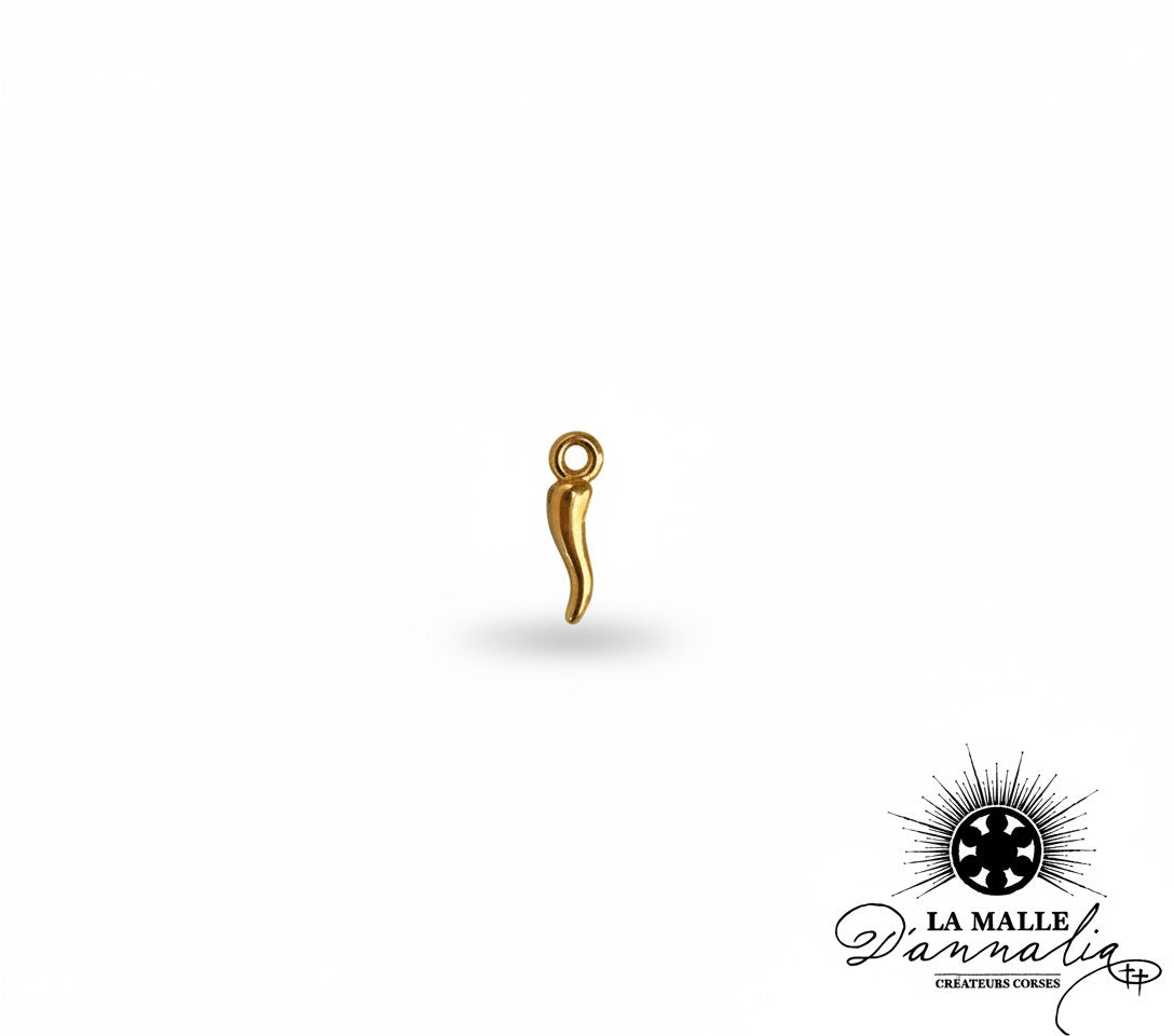 Breloque Cornicello Doré Petit — Charm Porte-Bonheur