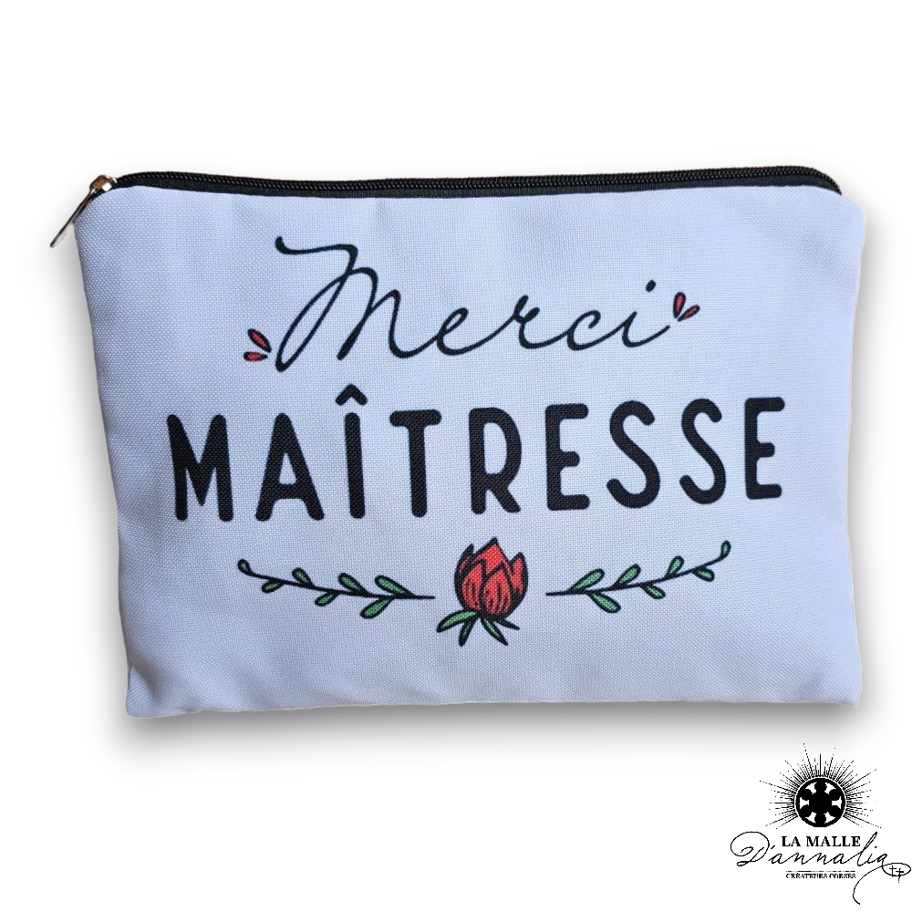 "Pochette personnalisée 'Merci maîtresse' : un cadeau original et attentionné pour la fin d'année"