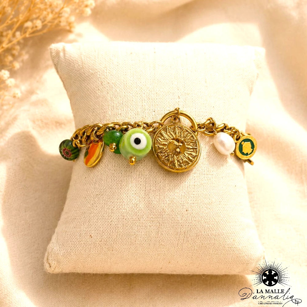 Bracelet Douille & Œil Protection — Charm Talisman Corse 4 Coloris