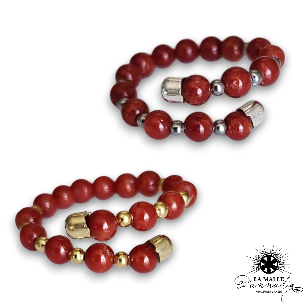 bague corail corse rouge