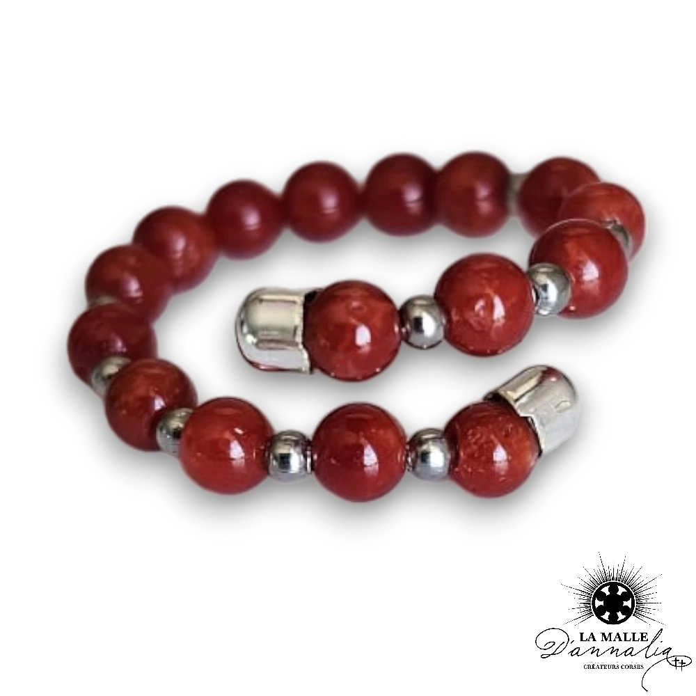 bague corail corse rouge