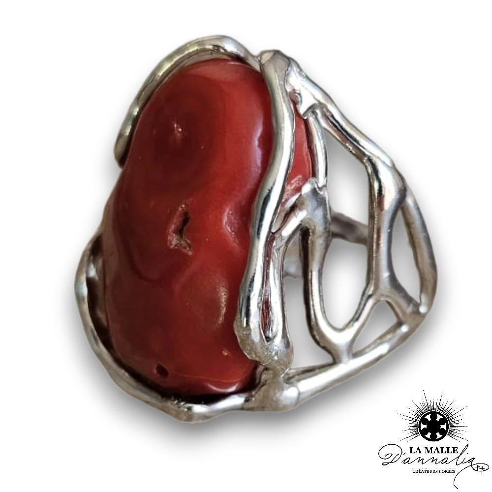 bague corail rouge corse