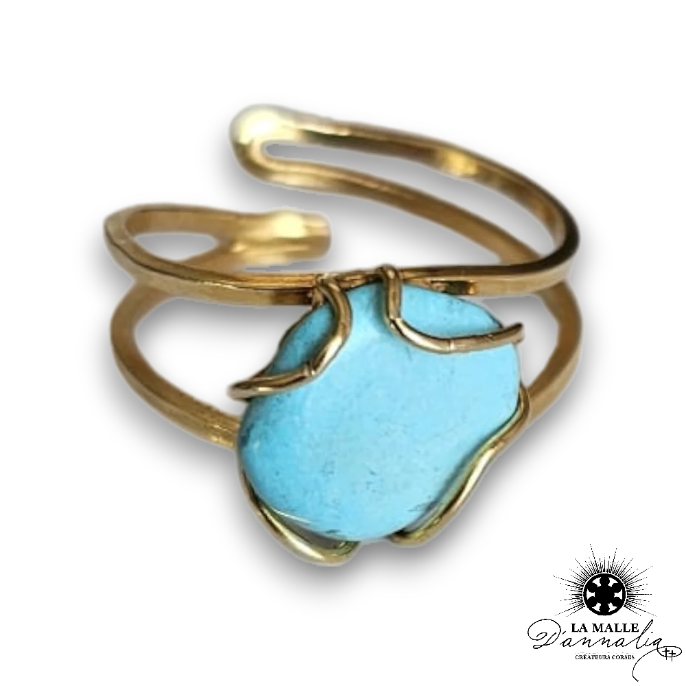 bague turquoise veritable lamalledannalia