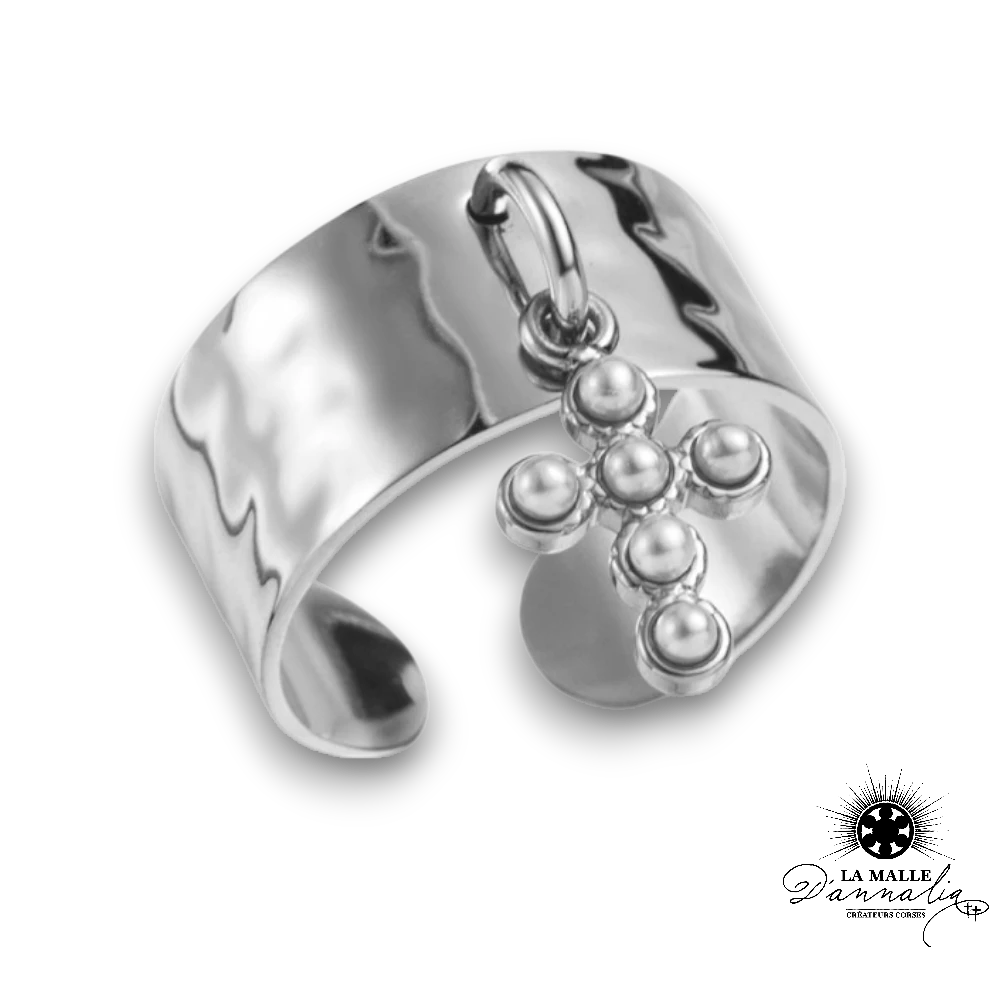 bijou 2024 bague croix argente inoxydable lamalledannalia