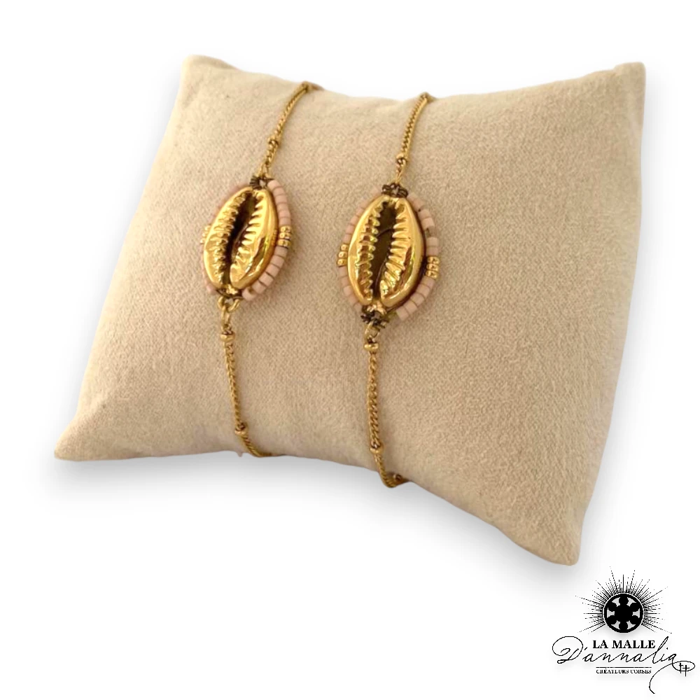 bijou cauri saumon lamalledannalia