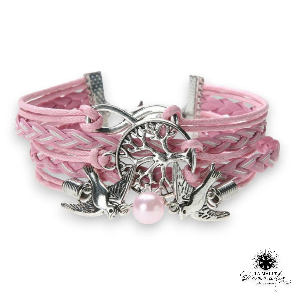 Bracelet colombe arbre de vie symbole infini