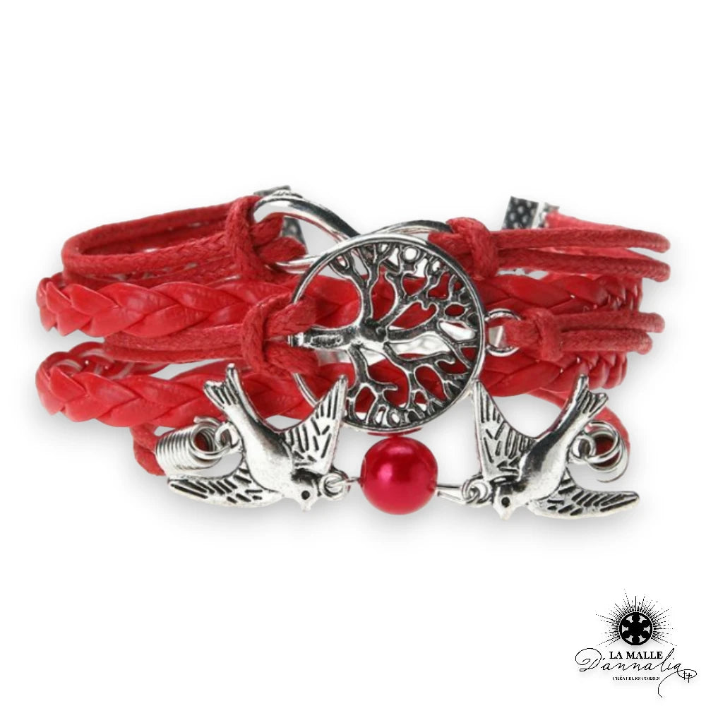 Bracelet colombe arbre de vie symbole infini