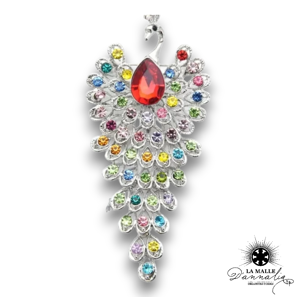 broche bijou paon mesure lamalledannalia
