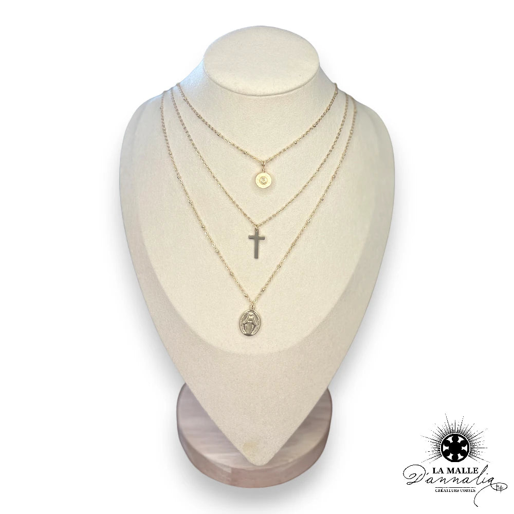 collier de createur corse en acier inoxydable lamalledannalia