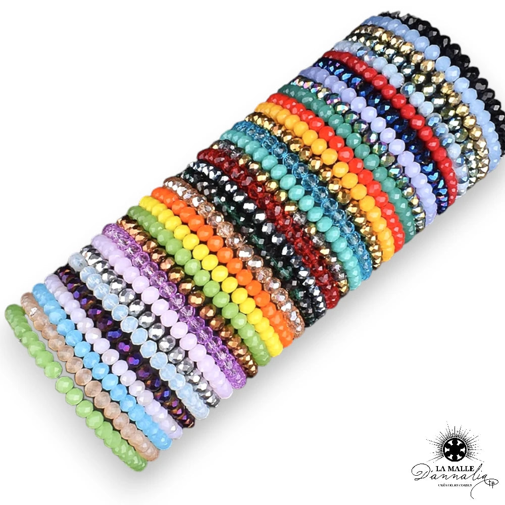 bijoux elastique bracelet perle crystal lamalledannalia