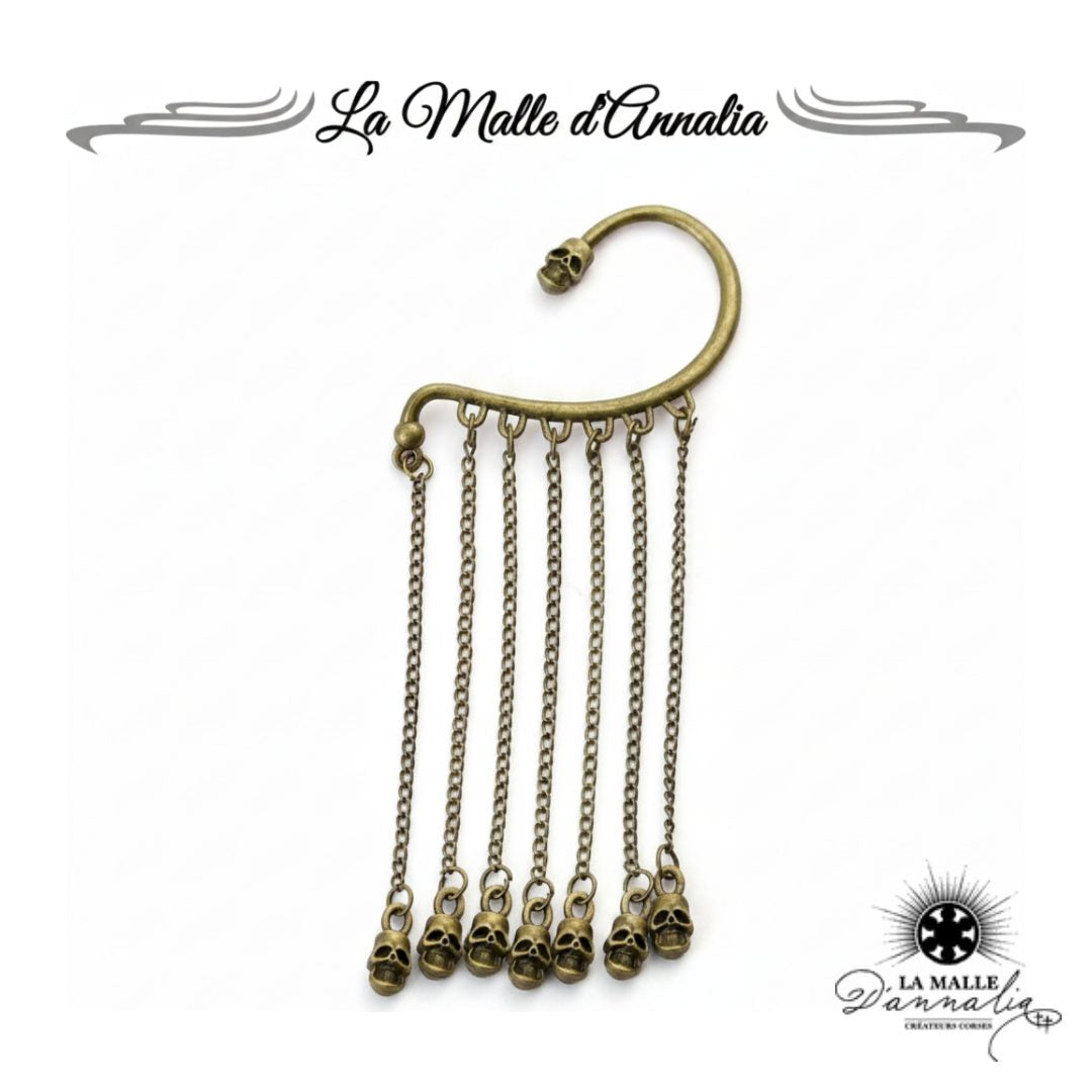 Boucles d'Oreilles Originales ZABINU — Forme Oreille Dorée Vieilli