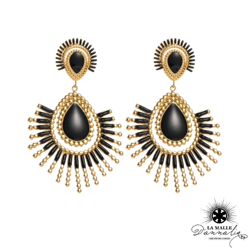 boucle d'oreille soleil lamalledannalia