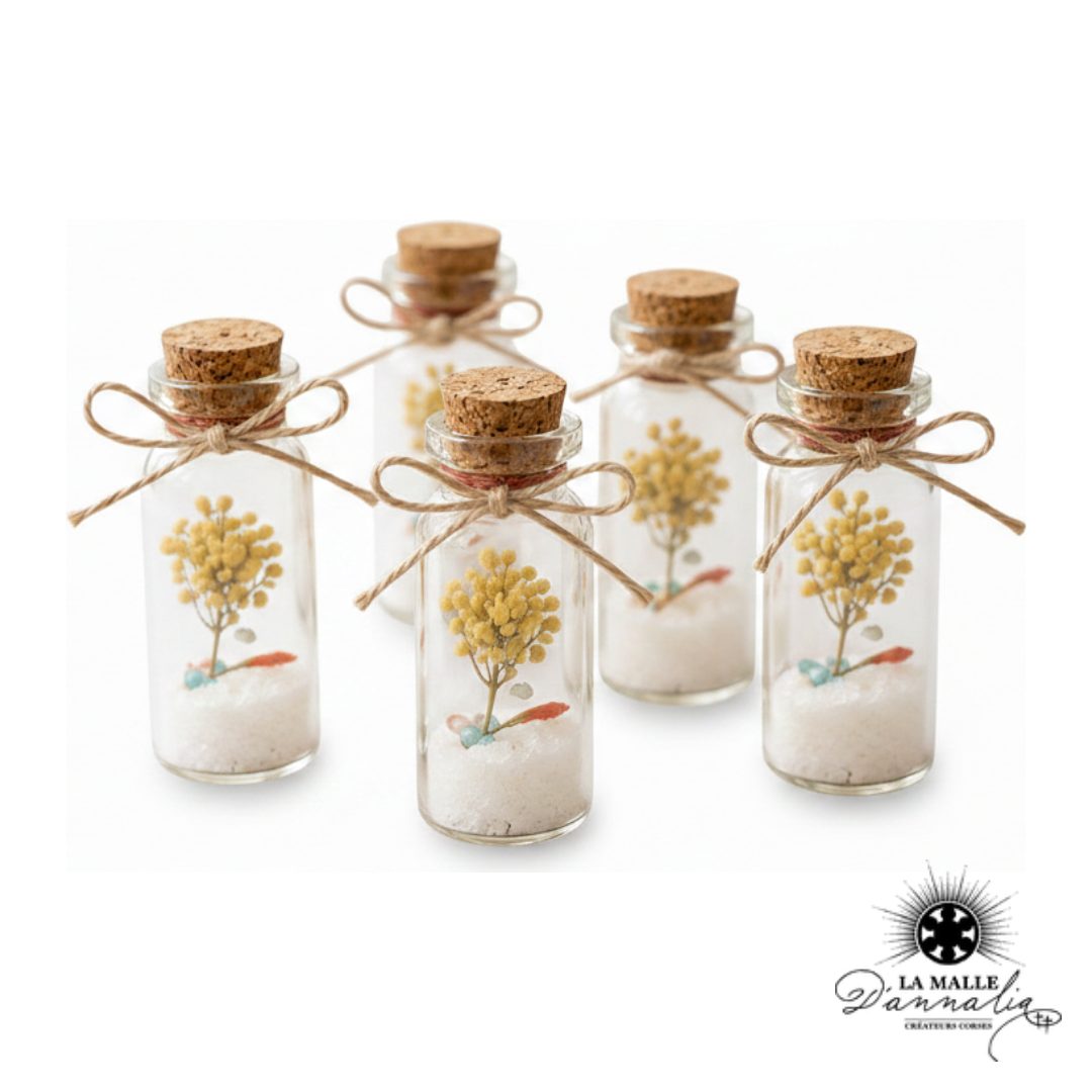 Fiole Porte-Bonheur Corse — Cadeau Invité Baptême & Communion