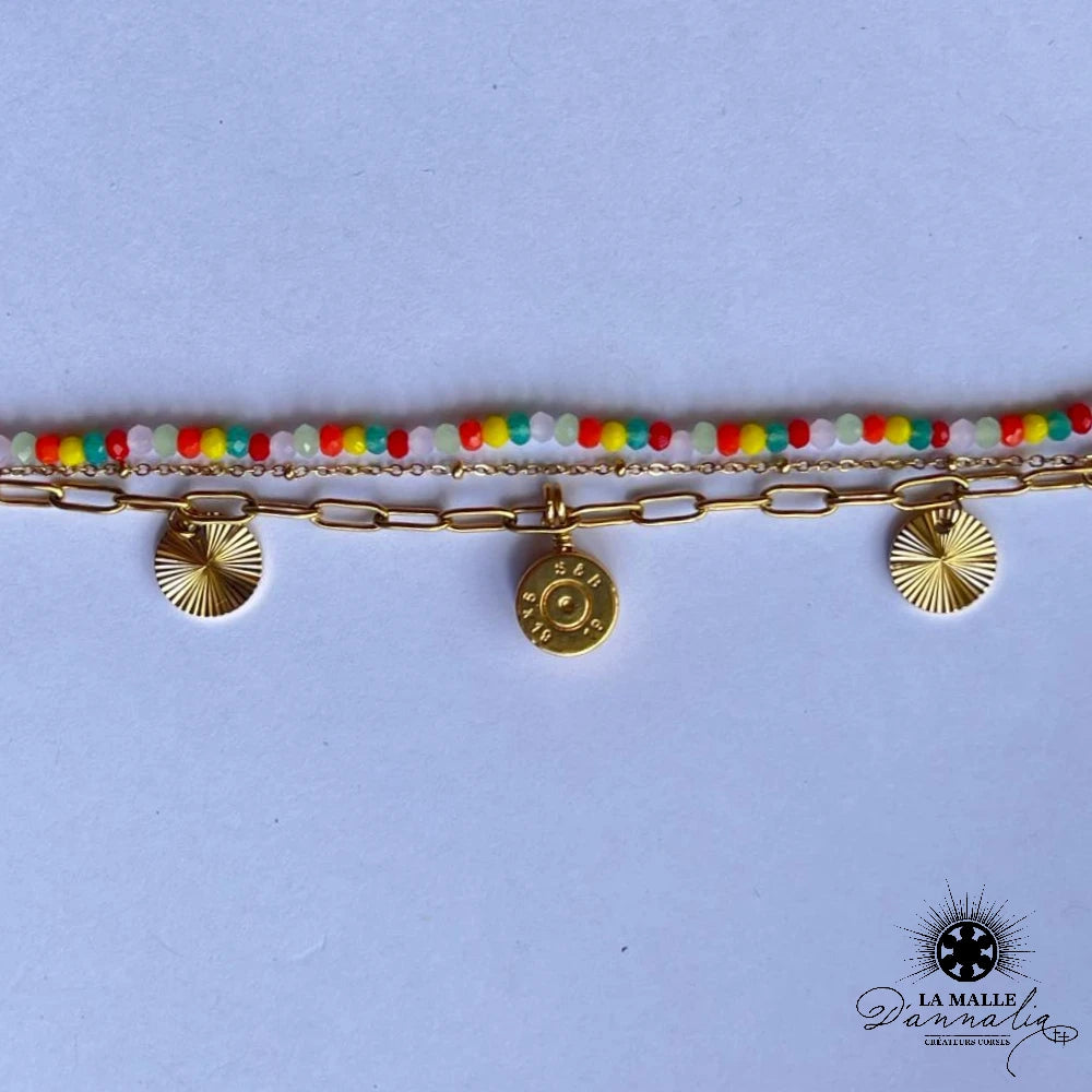 bracelet-acier-lamalledannalia-bijou-bracelet-douille-dore-strass-pierre-dore-pampilles-colore