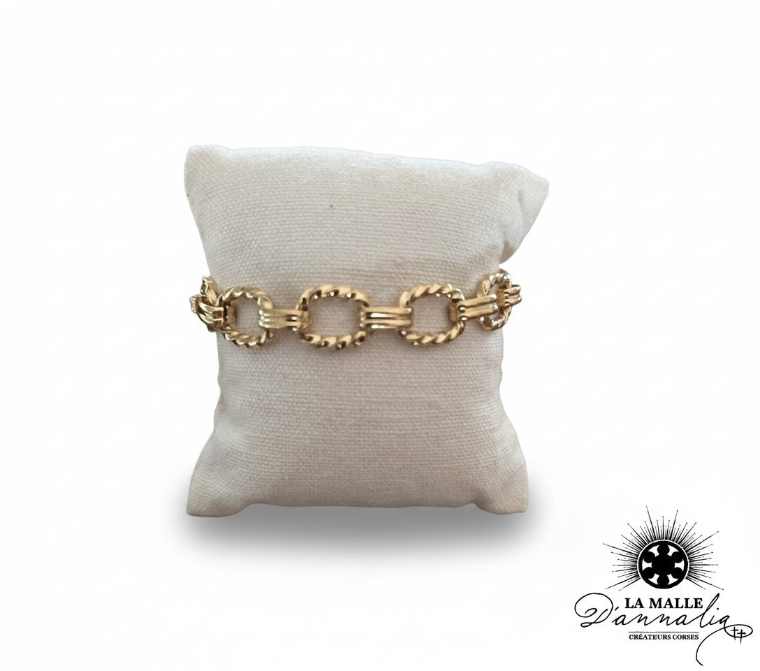 bracelet-argent-chaine-maillons-torsade-coussin-beige-la-malle-dannalia