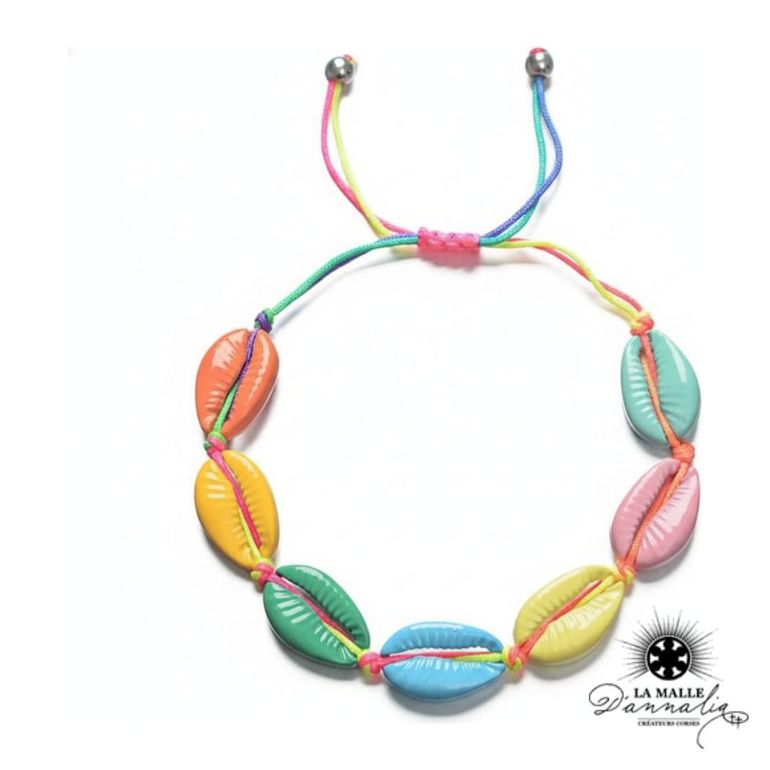 MOREA : Bracelet fin avec coquillages :