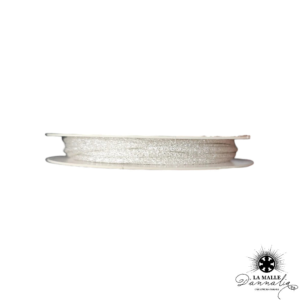 Bracelet cordon pailleté avec un oeil de sainte lucie de méditerranée cordon lurex femme