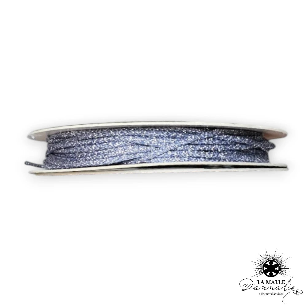 Bracelet cordon pailleté avec un oeil de sainte lucie de méditerranée cordon lurex femme