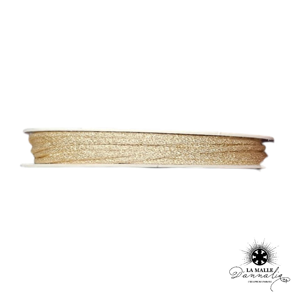 Bracelet cordon pailleté avec un oeil de sainte lucie de méditerranée cordon lurex femme