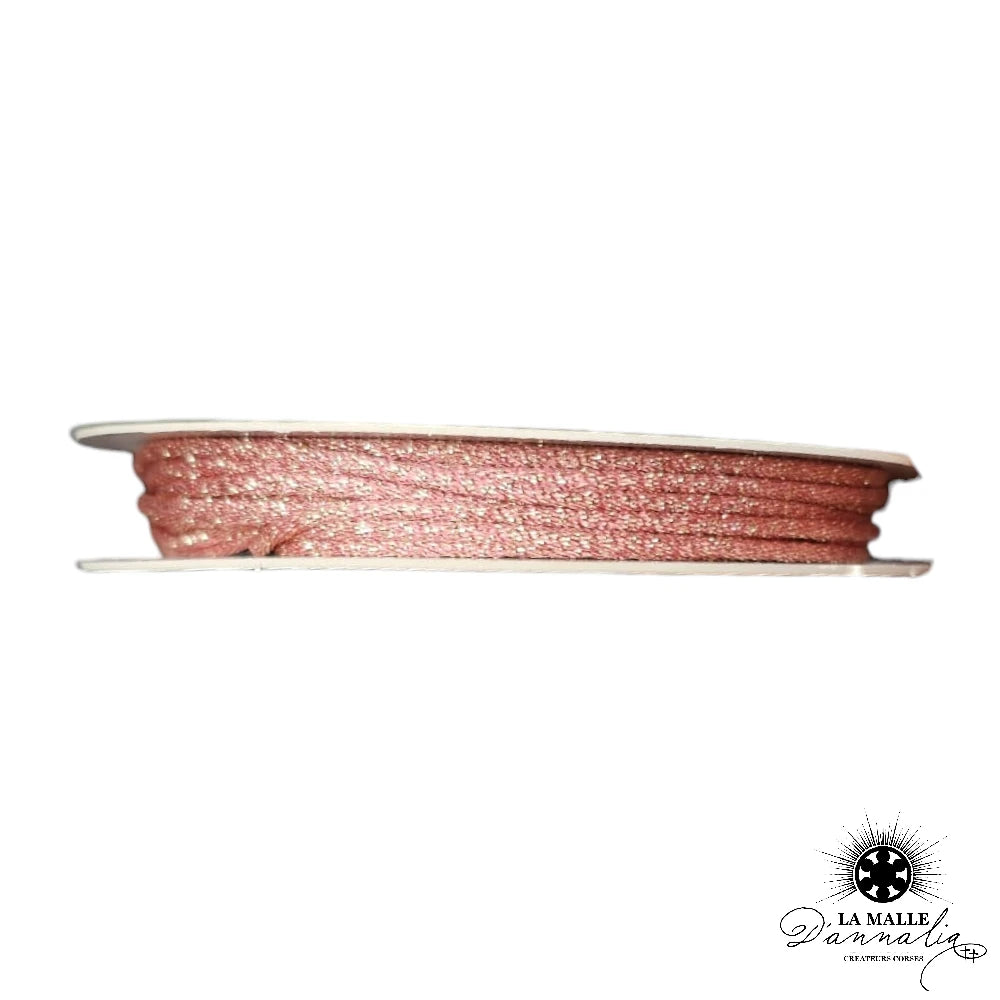 Bracelet cordon pailleté avec un oeil de sainte lucie de méditerranée cordon lurex femme