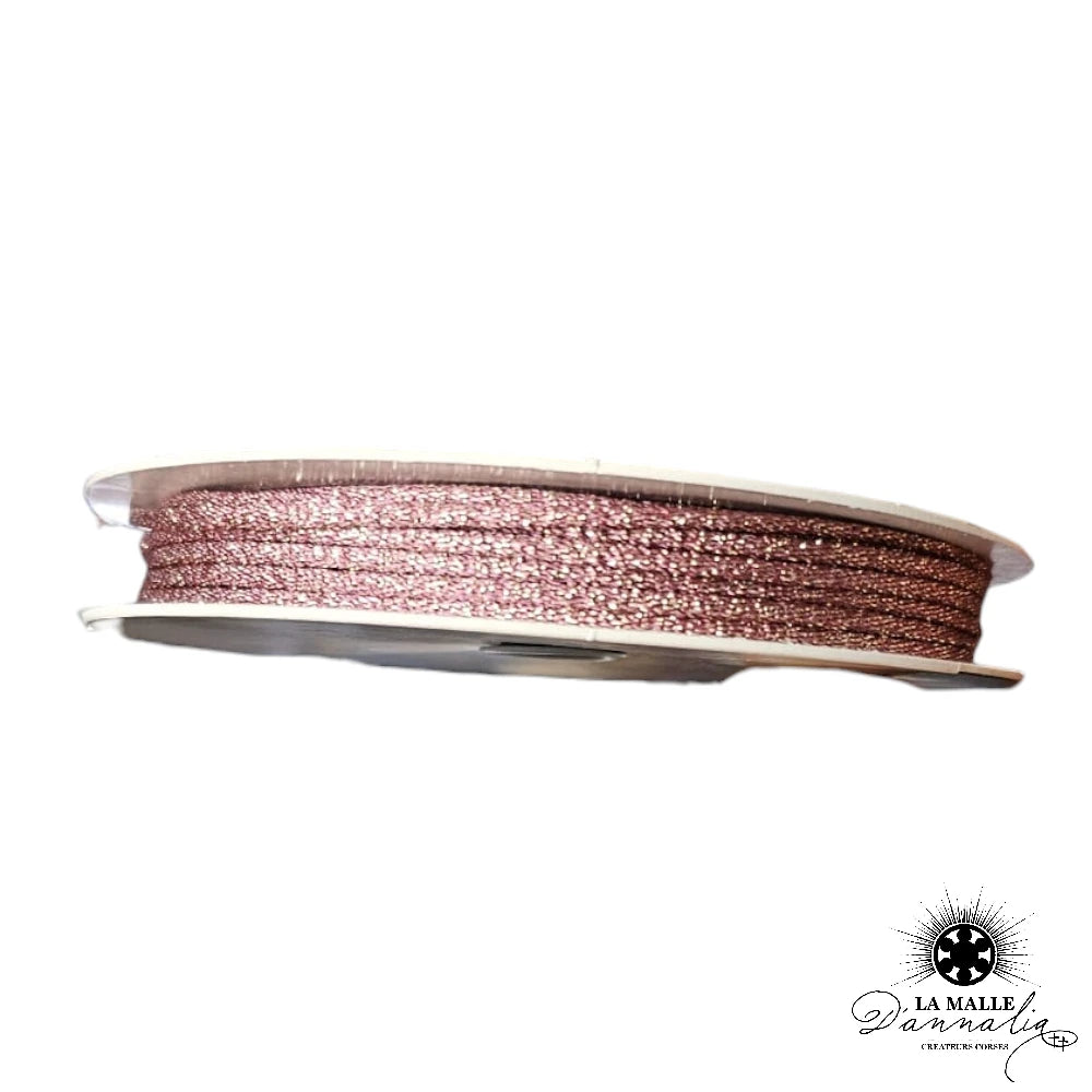 Bracelet cordon pailleté avec un oeil de sainte lucie de méditerranée cordon lurex femme