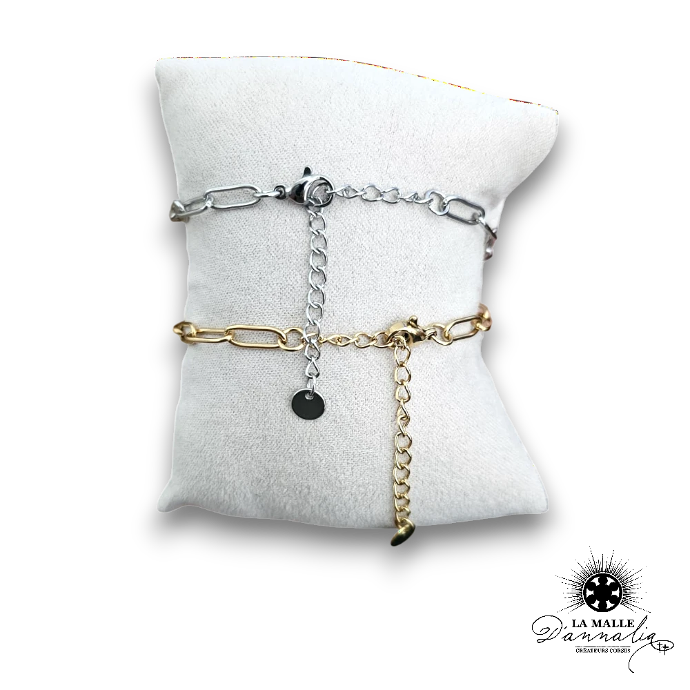 bracelet fermoir acier inoxydable lamalledannalia