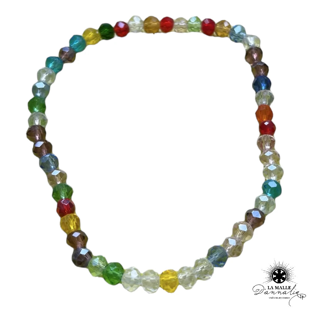 Bracelet perle crystal transparente montage elastique