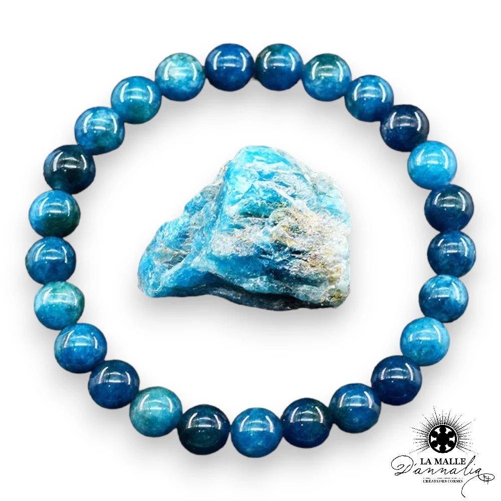 bracelet lapatite bleu lamalledannalia