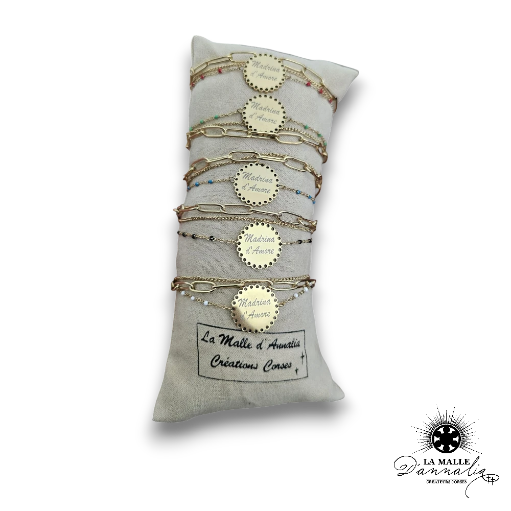 bracelet madrina amore acier inoxydable lamalledannalia