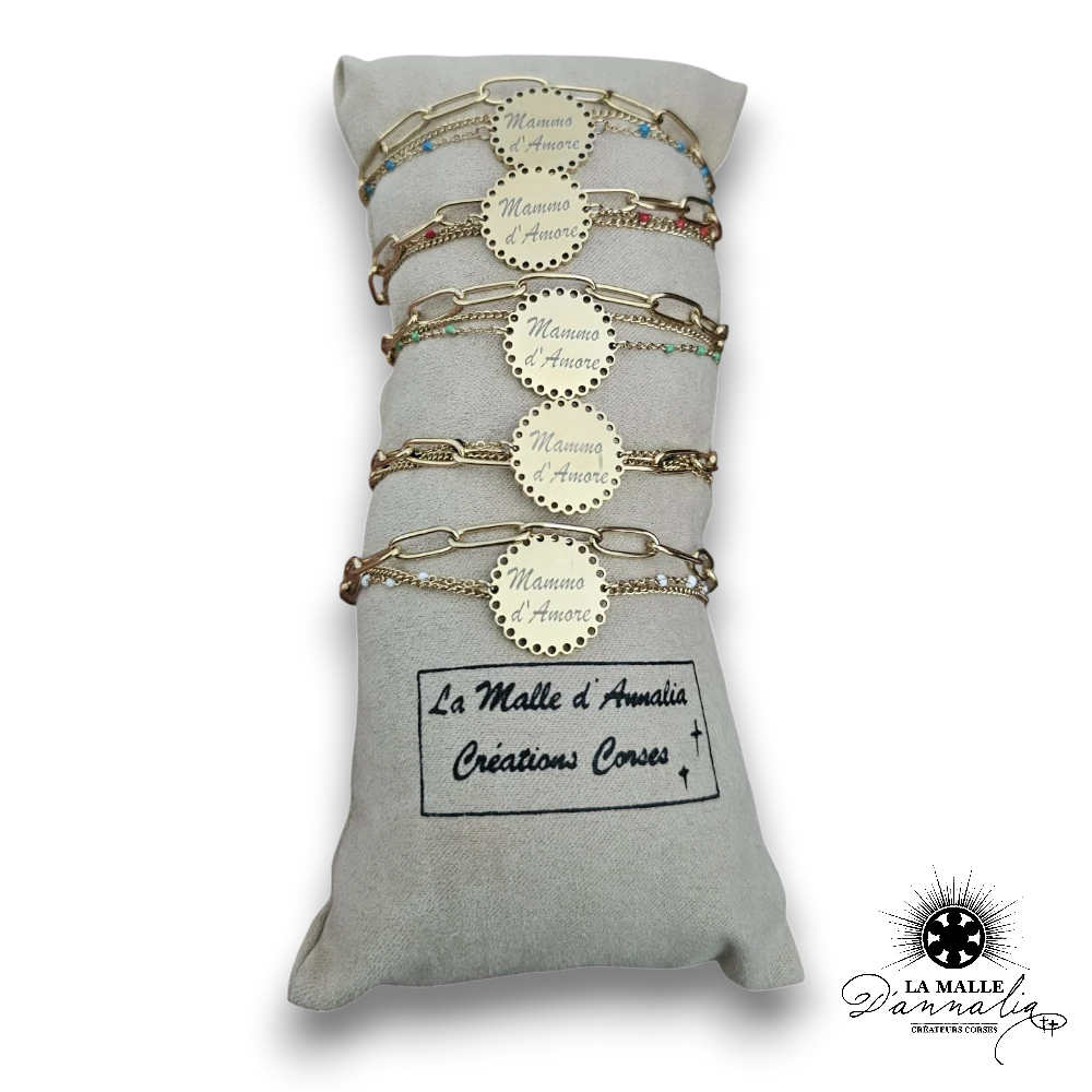 bracelet mammo amore acier inoxydable-couleur lamalledannalia