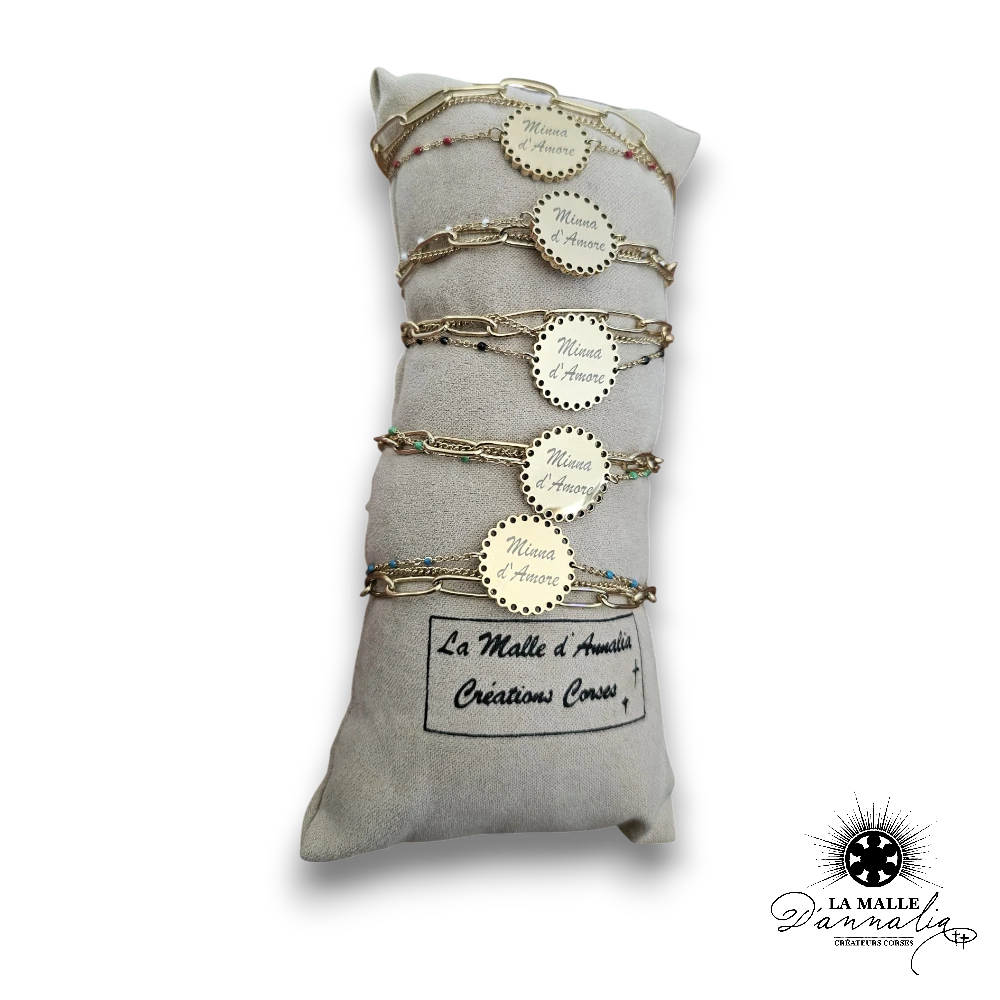 bracelet minna amore acier inoxydable lamalledannalia