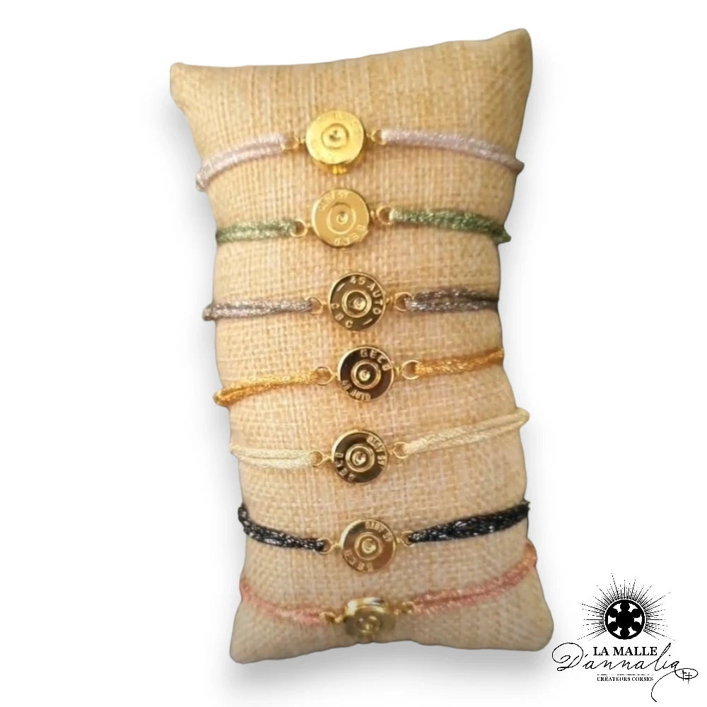 bracelet paillette douille fait main createur corse lamalledannalia