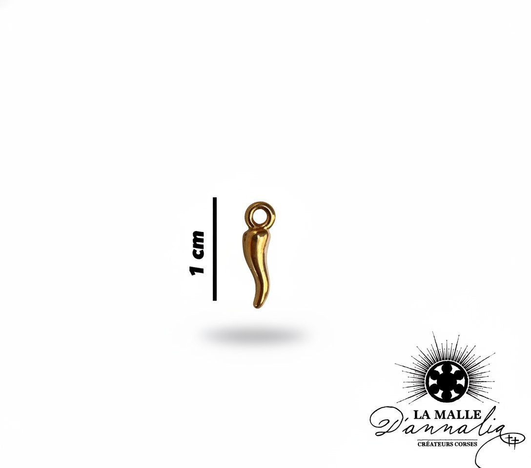 Breloque Cornicello Doré Petit — Charm Porte-Bonheur