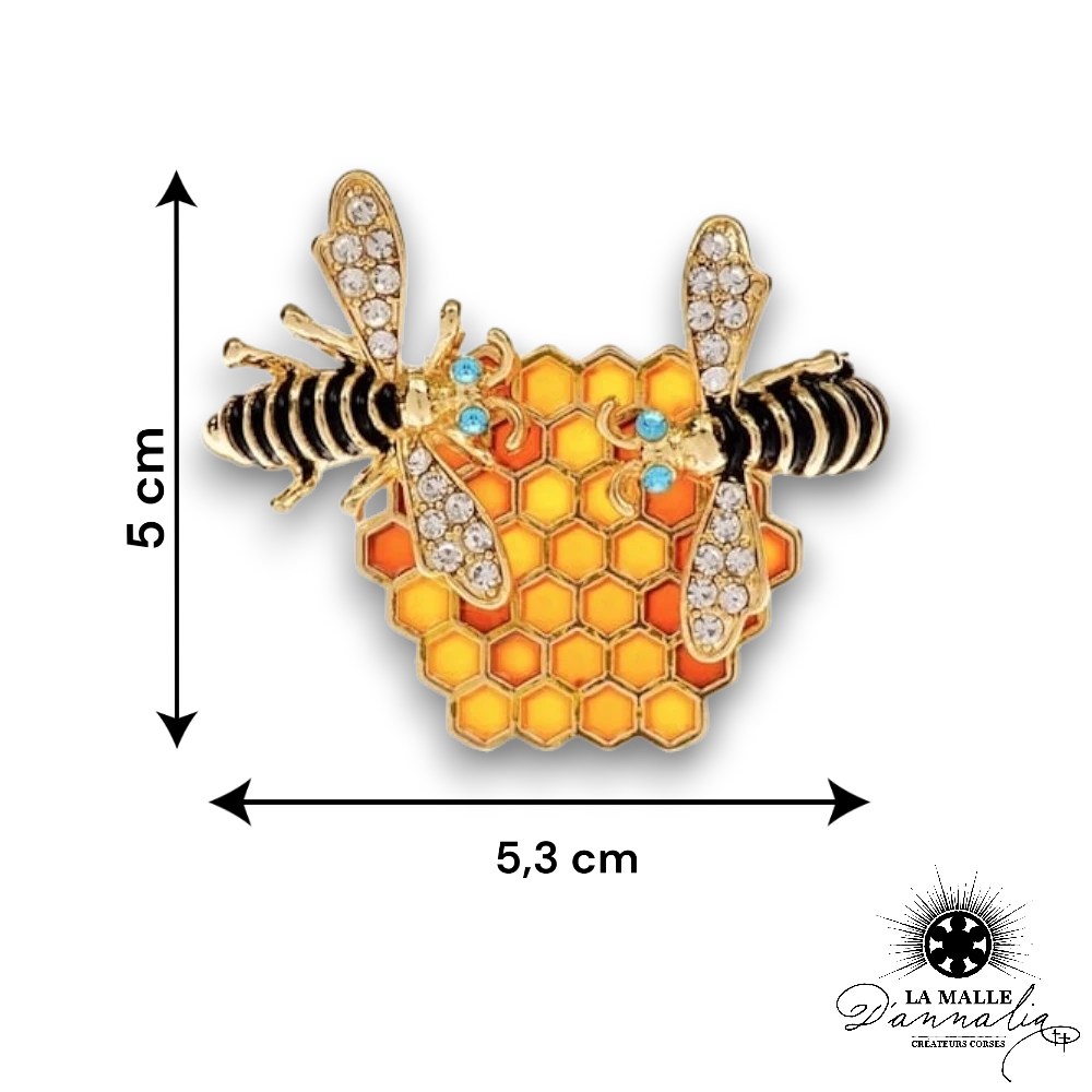Broches Abeilles Jaunes : Ruche bijou