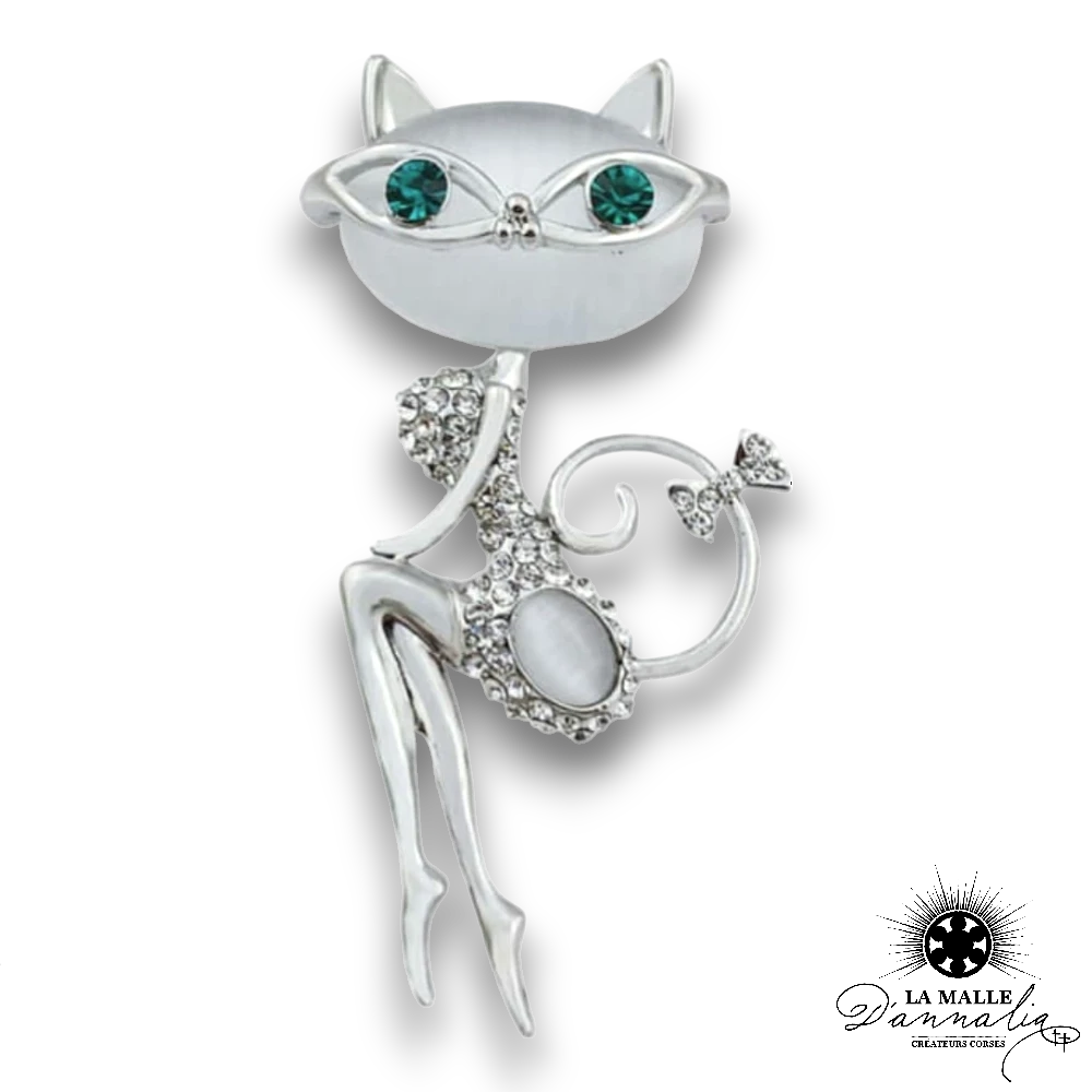 broche bijou chat lamalledannalia