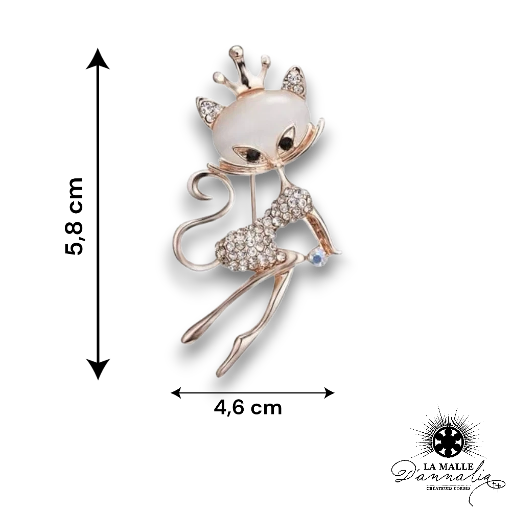 broche bijou chat roi mesure lamalledannalia