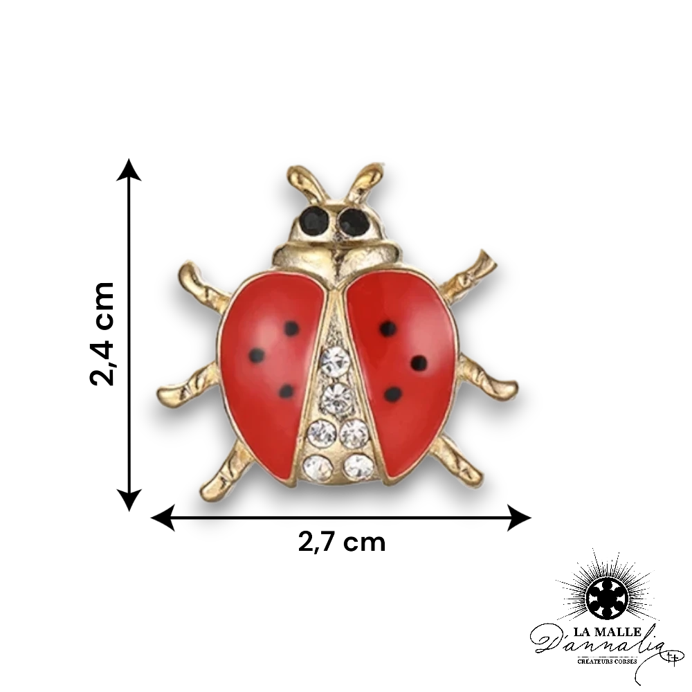 broche bijoux coccinelle dore lamalledannalia